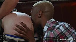 Interracial gay anal action in restaurant after hours. Things got steamy fast!