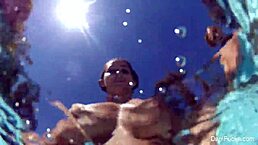 Pool go-pro fun with dani daniels in lesbian oral pussy ass tattoo sex