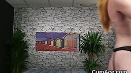 Watch The Foxy Centerfold Get Bukkake Cumshots On Her Face And Eat All The Sperm!