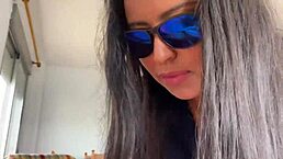 The new cleaning girl craves your cumshot on her shaved pussy