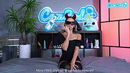 cute teen spreads shaved pussy on webcam with vibrator