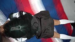 Horny teacher convinces sexy latina student to have sex in doggystyle and missionary for better grades