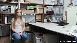 Shoplifting Blonde Teen Summer Brooks in the Shop