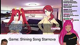 Vtuber Lewdneko plays Shining Song Starnova Aki route part 2 😊