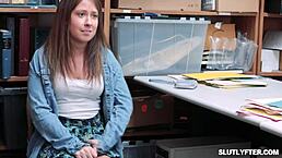 Shoplifting Blonde Teen Summer Brooks in the Shop