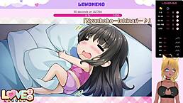 vtuber lewdneko plays love cubed part 4 with big tits