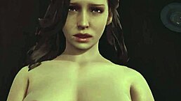 witcher sex with yennefer in 3d porno game. big tits and ass