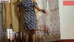 Dushaanii College Couple Homework on Bed