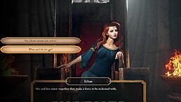 In this suggestive scene, the queen gets fucked while the warrior pleasures herself