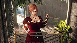 In this suggestive scene, the queen gets fucked while the warrior pleasures herself