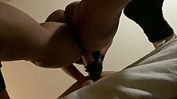 Ebony mistress pegs guy to submission! He screams in pleasure!