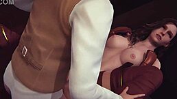 witcher sex with yennefer in 3d porno game. big tits and ass