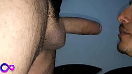 Kildrian gives a delicious blowjob with his forked tongue to Ander Hard