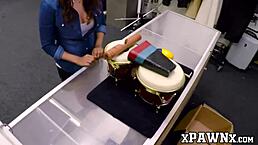 pawnee babe kitty catherine gets nailed by monster cock in back office. sneaky hidden cam action.