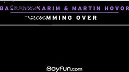 Texting booty call leads to bareback fucking with gay ass play in detailed scene