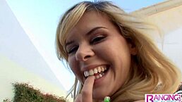 Gorgeous blonde Elizabeth Bentley takes hard anal pounding