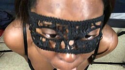 black girl sucks white guys dick and gets creampied