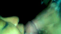 This mature ebony cougar gives a sloppy blowjob to big black cock