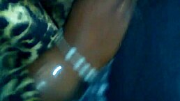 This mature ebony cougar gives a sloppy blowjob to big black cock