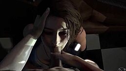 jill valentine faces interrogation in resident evil parody