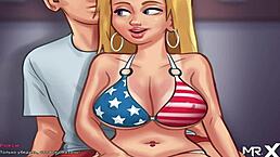 You gotta snack on this milk! Blowjob in Summertime Saga uncensored