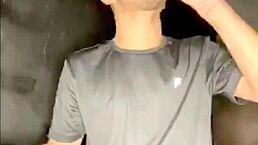 Gay man enjoys solo hand activity