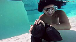 Brita Piskova's Underwater Pool Masturbation