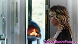 Busty Lesbian MILF Licks Young Pussy