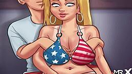 You gotta snack on this milk! Blowjob in Summertime Saga uncensored