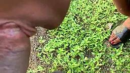 Ghetto Bbw Sucks And Fucks Monster Cock Outdoors