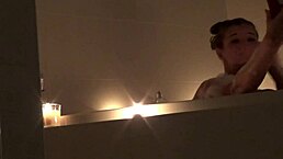 I secretly watched my petite girlfriend's bathtime routine with hidden cam.