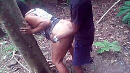 naughty couple rj fucks in the forest outdoor public milf interracial full video