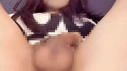 Cat-Ear Bob-Haired Crossdressing Boy Masturbates In Cute Japanese Video