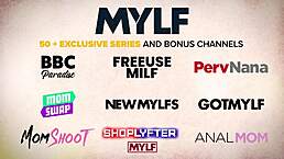 pervmom - lucky stud gets hot striptease and wild blowjob before pounding stepmom