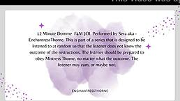 Female Dominatrix Gives Jerk Off Instructions With Denial.