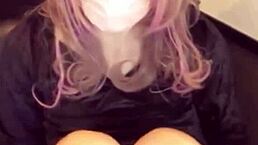 yo, check this cat-eared crossdresser in solo action!