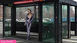 voyeur sees legs and bubble butt on way home