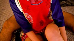 indian housewife gets creampied during romantic bed banging, hindi audio included