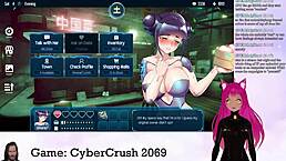 vtuber plays cybercrush game