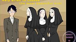 secret society in hentai game with naked anime characters