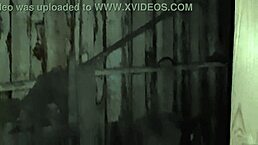 Hid in abandoned spot for wet lesbian sex with dirty talk!