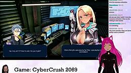 vtuber plays cybercrush game