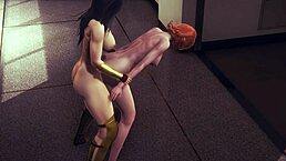 marvel dc hentai futanari - black widow gets pounded by wonder woman futa, then joins harley quinn in a wild threesome.