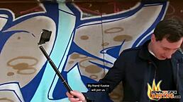 PublicSexDate书呆骚货Lullu Gun户外异族三人巨屌狂干