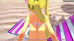 Marie Rose bikini banging on beach in wild POV fantasy!