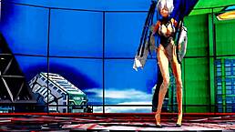 why is this beautiful half-naked whore dancing with her naked pussy in cute hentai anime?