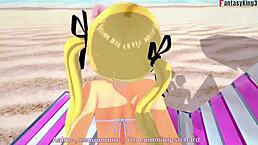 Marie Rose bikini banging on beach in wild POV fantasy!