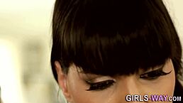 i watch this busty lesbian babe ride a strapon.