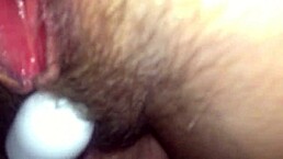wife explores intimate moments with hairy pussy and queefing
