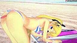 Marie Rose bikini banging on beach in wild POV fantasy!